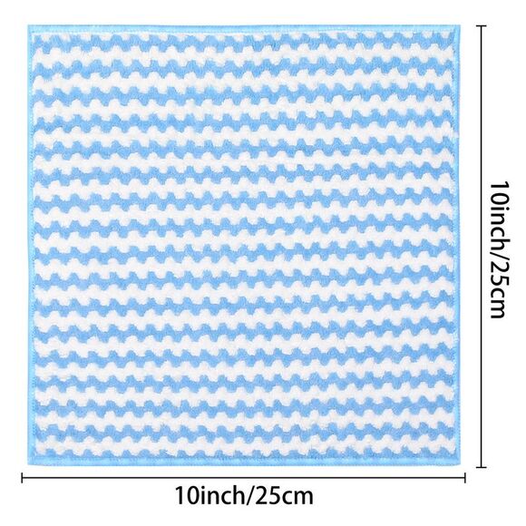 12 Pack Absorbent Reusable and Washable Clean Cloth 10" x 10" Blue - Picture 3 of 6